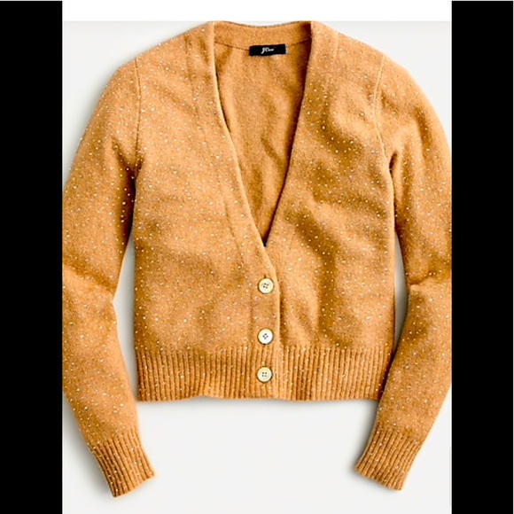 J Crew V Neck Sparkle Cardigan Sweater 